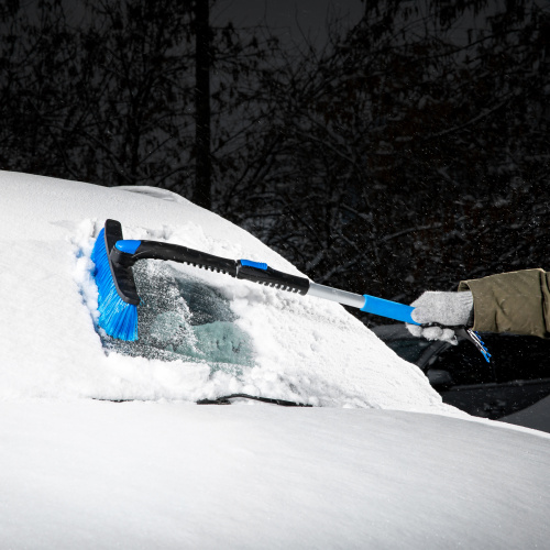 Щетка-сметка для снега со скребком телескопическая Барс купить в Москве с доставкой по всей России | ProtosMarket.ru
