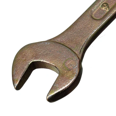 Ключ рожковый, 8 х 9 мм, желтый цинк Сибртех купить в Москве с доставкой по всей России | ProtosMarket.ru