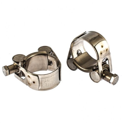 Хомуты металлические, силовые 29-31 мм, ширина 20 мм, шарнирный, W4, 2 шт Сибртех купить в Москве с доставкой по всей России | ProtosMarket.ru