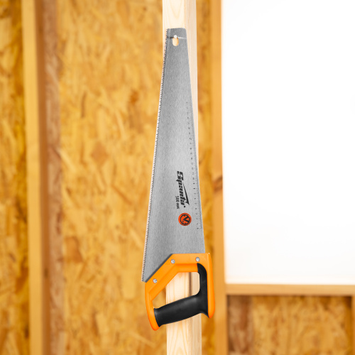 Ножовка по дереву, 500 мм, 7-8 TPI, зуб 2D, каленый зуб, двухкомпонентная рукоятка Sparta купить в Москве с доставкой по всей России | ProtosMarket.ru