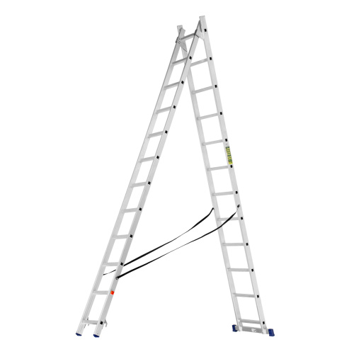 Лестница, 2 х 12 ступеней, алюминиевая, двухсекционная, Сибртех купить в Москве с доставкой по всей России | ProtosMarket.ru