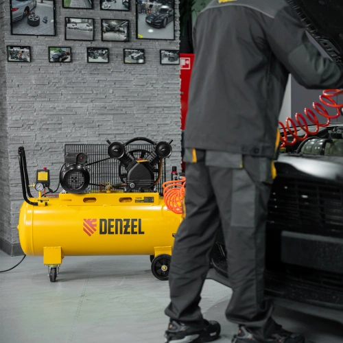 Компрессор воздушный BCV2300/100, ременный привод, 2.3 кВт, 100 литров, 440 л/мин Denzel по ценам производителя в Москве с доставкой по всей России