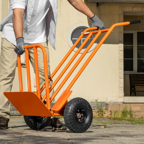 Тележка ручная 2-х колесная, усиленная, г/п 250кг, откидная платформа 530х400мм Сибртех по ценам производителя в Москве с доставкой по всей России