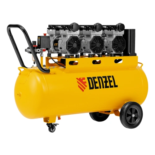 Компрессор безмасляный, малошумный  DLS 2250/100, 2250 Вт, 3x750, 100 л, 410 л/мин блок управления/ Denzel купить в Москве с доставкой по всей России | ProtosMarket.ru