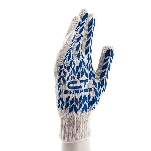 Перчатки х/б, ПВХ покрытие, "Протектор" 7 класс Сибртех купить в Москве с доставкой по всей России | ProtosMarket.ru