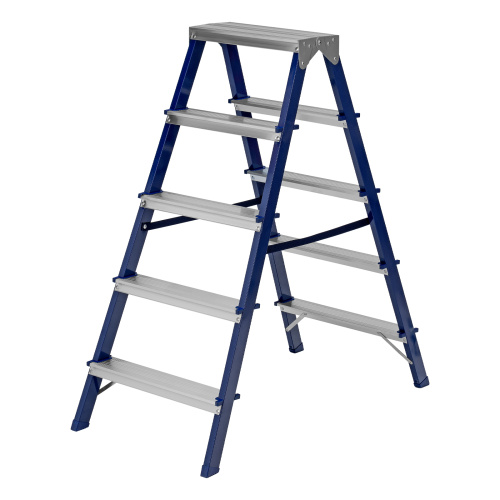 Стремянка двусторонняя 5 ступеней, стальная, Сибртех купить в Москве с доставкой по всей России | ProtosMarket.ru