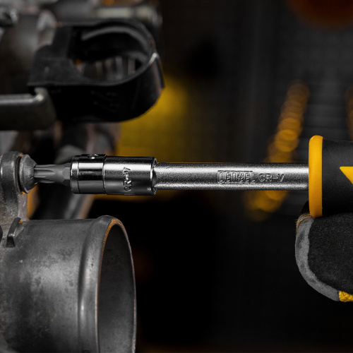 Набор инструментов, 1/2", 1/4", CrV, S2, пластиковый кейс, 122 предмета Denzel купить в Москве с доставкой по всей России | ProtosMarket.ru