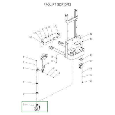 Редуктор ведущего колеса в сборе для штабелеров SDR 1-1,2 т, SDR1635 купить в Москве с доставкой по всей России | ProtosMarket.ru
