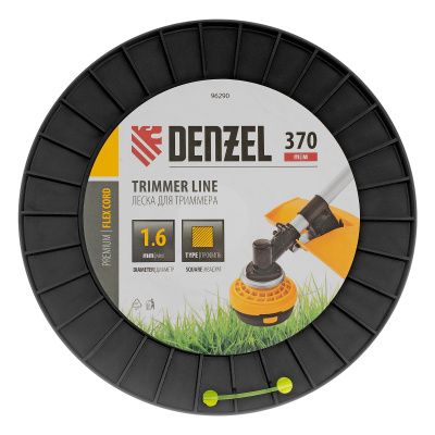 Леска для триммера квадрат 1,6мм х 370м, на DIN катушке FLEX CORD Denzel купить в Москве с доставкой по всей России | ProtosMarket.ru