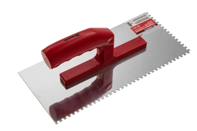 Гладилка из нержавеющей стали, 280 х 130 мм, зеркальная полировка, пластмассовая ручка, зуб 4 х 4 мм Matrix купить в Москве с доставкой по всей России | ProtosMarket.ru