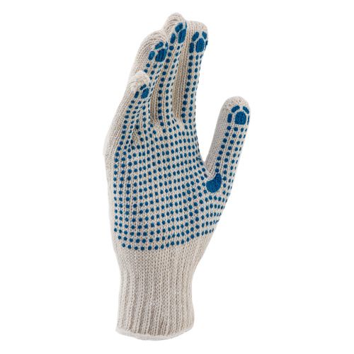 Перчатки х/б, ПВХ покрытие, "Точка", 7 класс Сибртех купить в Москве с доставкой по всей России | ProtosMarket.ru