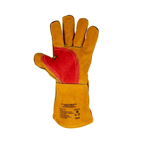 Краги кожаные термостойкие FOXWELD "Защитник" КС-03 купить в Москве с доставкой по всей России | ProtosMarket.ru