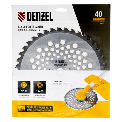 Диск для триммера , 255 х 25,4   40 зубьев// Denzel купить в Москве с доставкой по всей России | ProtosMarket.ru