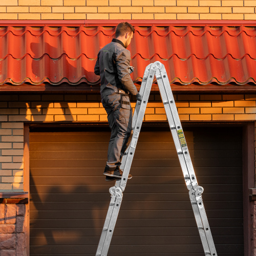 Лестница шарнирная алюминиевая, 4 х 5 ступеней, Сибртех купить в Москве с доставкой по всей России | ProtosMarket.ru