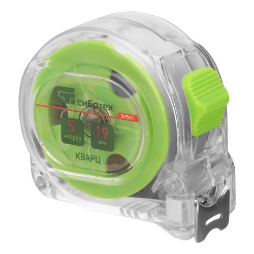 Рулетка Кварц,прозрачный корпус,амортизатор,3 м х 16 мм Сибртех купить в Москве с доставкой по всей России | ProtosMarket.ru