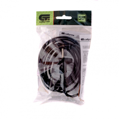 Шнур электрический соединительный, для настольной лампы, 2.2 м, 120 Вт, черный, тип V-1 Сибртех купить в Москве с доставкой по всей России | ProtosMarket.ru