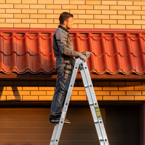 Лестница шарнирная алюминиевая, 4 х 5 ступеней, Сибртех купить в Москве с доставкой по всей России | ProtosMarket.ru