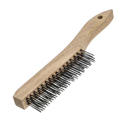 Щетка зачистная трехрядная, закаленная прямая проволока с деревянной ручкой Сибртех купить в Москве с доставкой по всей России | ProtosMarket.ru