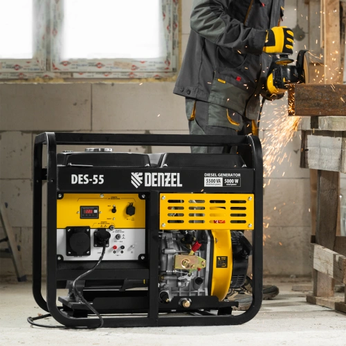 Генератор дизельный DES-55, 5,5 кВт, 230 В, 11 л, ручной стартер Denzel купить в Москве с доставкой по всей России | ProtosMarket.ru