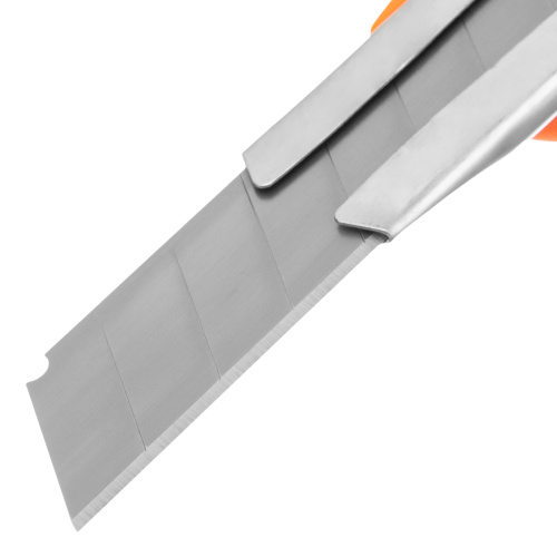 Нож, 18 мм, выдвижное лезвие, металлическая направляющая, пластиковый двухкомпонентный корпус Sparta купить в Москве с доставкой по всей России | ProtosMarket.ru