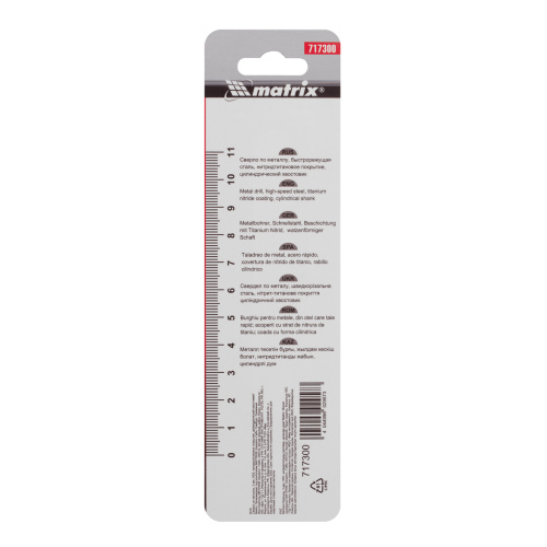 Сверло по металлу, 3 мм, HSS, нитридтитановое покрытие, цилиндрический хвостовик Matrix купить в Москве с доставкой по всей России | ProtosMarket.ru