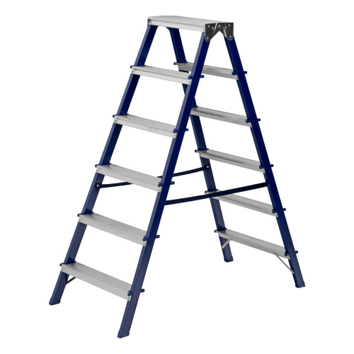 Стремянка двусторонняя 6 ступеней, стальная, Сибртех купить в Москве с доставкой по всей России | ProtosMarket.ru