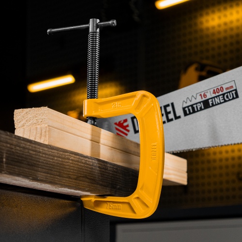 Струбцина G-образная, усиленная, 75 мм Denzel купить в Москве с доставкой по всей России | ProtosMarket.ru