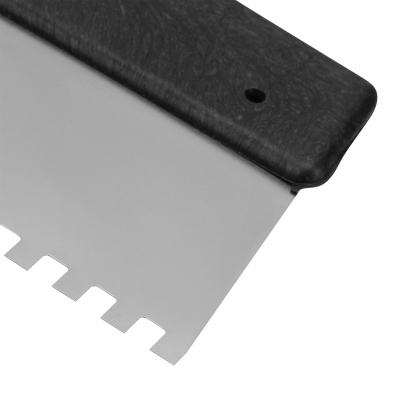 Шпатель из нержавеющей стали, 150 мм, зуб 10 х 10 мм, пластмассовая ручка Сибртех купить в Москве с доставкой по всей России | ProtosMarket.ru