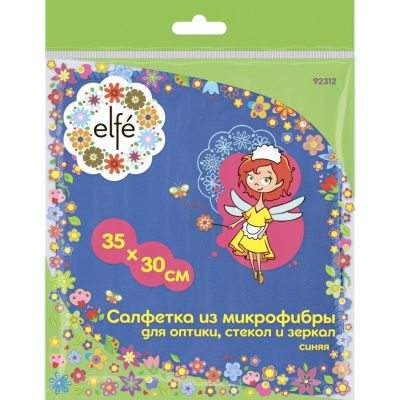 Салфетка из микрофибры для оптики, стекол и зеркал синяя 350 х 300 мм Elfe купить в Москве с доставкой по всей России | ProtosMarket.ru