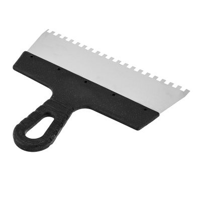 Шпатель из нержавеющей стали, 250 мм, зуб 6 х 6 мм, пластмассовая ручка Sparta купить в Москве с доставкой по всей России | ProtosMarket.ru