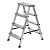 Стремянка двусторонняя 4 ступени, алюминиевая, Сибртех купить в Москве с доставкой по всей России | ProtosMarket.ru