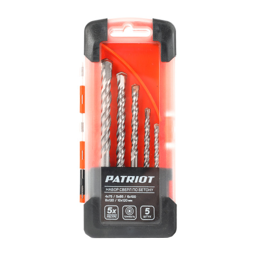 Набор сверл по бетону (4x75, 5x85, 6x100, 8x120, 10x120 мм) купить в Москве с доставкой по всей России | ProtosMarket.ru