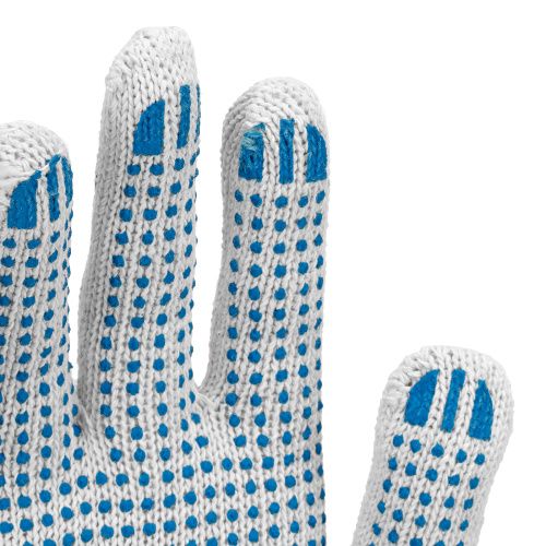 Перчатки трикотажные усиленные, с ПВХ точкой, 7 класс вязки купить в Москве с доставкой по всей России | ProtosMarket.ru