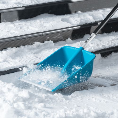 Лопата для уборки снега, полипропилен, 365х460х1500мм, алюминиевый черенок, ПВХ накладка, LUXE Palisad купить в Москве с доставкой по всей России | ProtosMarket.ru