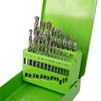 Набор сверл по металлу, 1-10 мм, (через 0.5 мм +3.2 и 4.8 мм) HSS 21 шт, металлический бокс, цилиндрический хвостовик Сибртех купить в Москве с доставкой по всей России | ProtosMarket.ru