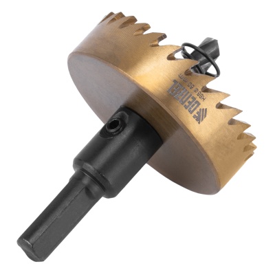 Коронка по металлу HSS, 50 мм, нитридтитановое покрытие Denzel купить в Москве с доставкой по всей России | ProtosMarket.ru