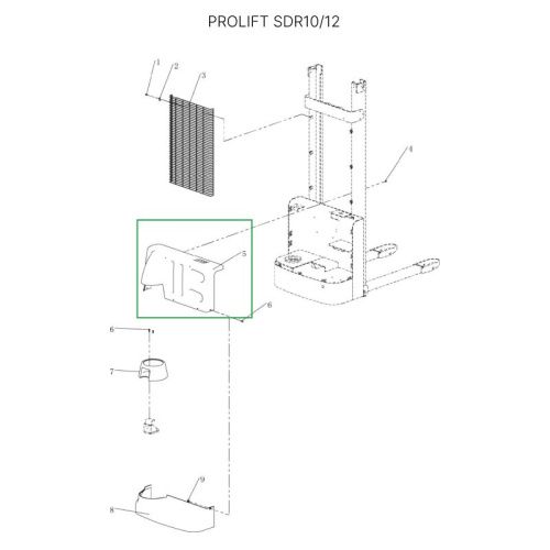 Кожух моторного отсека верхний для штабелеров SDR1-1,2 т, SDR1635 купить в Москве с доставкой по всей России | ProtosMarket.ru