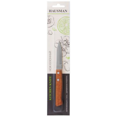 Нож для овощей и фруктов, 170 мм, лезвие 75 мм, деревянная рукоятка Hausman купить в Москве с доставкой по всей России | ProtosMarket.ru
