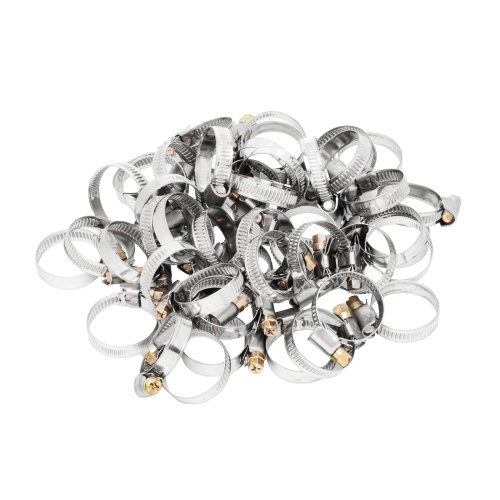 Хомуты нержавеющая сталь, Стандартное болтовое крепление 20-32 мм, 50 штук в упаковке, ширина 9 мм Сибртех купить в Москве с доставкой по всей России | ProtosMarket.ru