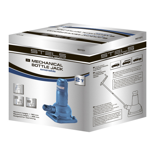 Домкрат механический бутылочный, 2 т, h подъема 150-310 мм, 2 части (домкрат, ручка) Stels купить в Москве с доставкой по всей России | ProtosMarket.ru