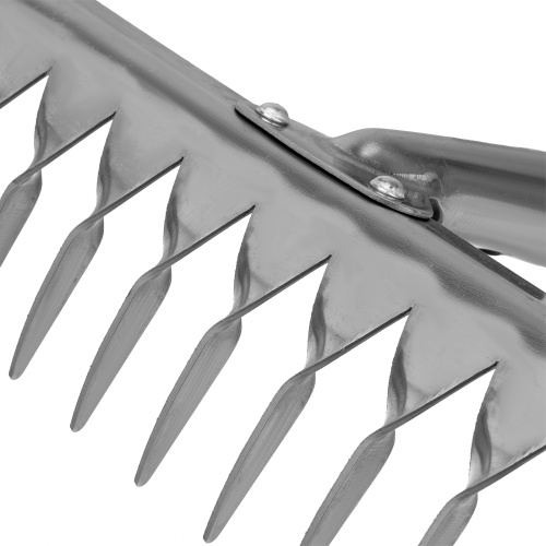 Грабли, нержавеющая сталь, 340 мм, 14 витых зубьев, без черенка, Сибртех купить в Москве с доставкой по всей России | ProtosMarket.ru