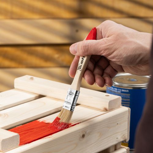 Кисть плоская "Стандарт" 3/4" (20 мм) натуральная щетина, деревянная ручка MTX купить в Москве с доставкой по всей России | ProtosMarket.ru