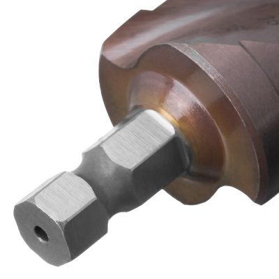 Сверло ступенчатое, 6-8-10-12-14-16-18-20-22-24-26-28-30мм, Р6М5К5, 6-гр. хвостовик Denzel купить в Москве с доставкой по всей России | ProtosMarket.ru