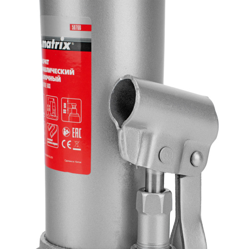 Домкрат гидравлический бутылочный, 8 т, h подъема 230-457 мм Matrix купить в Москве с доставкой по всей России | ProtosMarket.ru