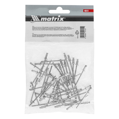Заклепки, 3.2 х 6 мм, 50 шт. Matrix купить в Москве с доставкой по всей России | ProtosMarket.ru