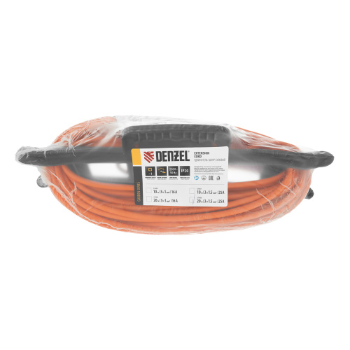 Удлинитель-шнур силовой Garden Series, ПВС, 20м, 1 розетка 3 x 1,5 мм, Denzel купить в Москве с доставкой по всей России | ProtosMarket.ru