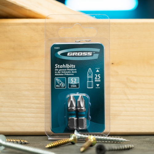Бита РН2 х 25, сталь S2, 2 шт. Gross купить в Москве с доставкой по всей России | ProtosMarket.ru