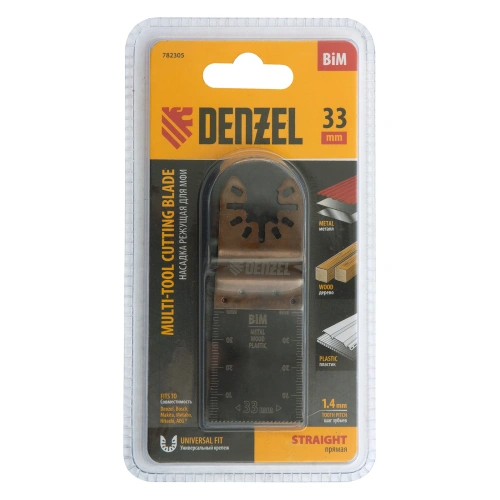 Насадка для МФИ режущая пазовая прямая, BiM, по металлу и дереву, 33 x 1.4 мм, мелкий зуб Denzel купить в Москве с доставкой по всей России | ProtosMarket.ru