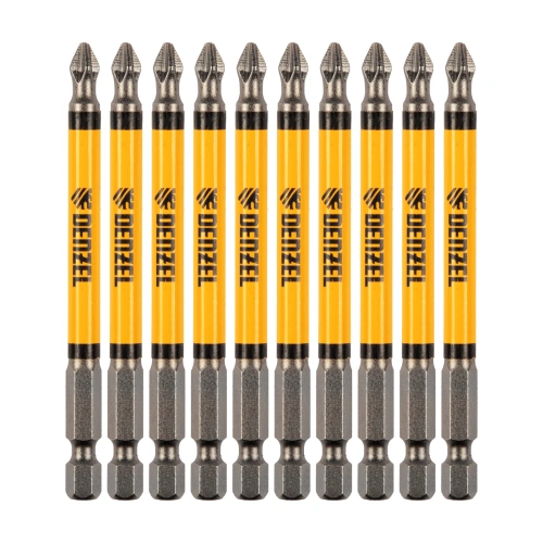 Бита PH2х90, сталь S2, цилиндр., 10 шт. Е 6,3 Denzel купить в Москве с доставкой по всей России | ProtosMarket.ru