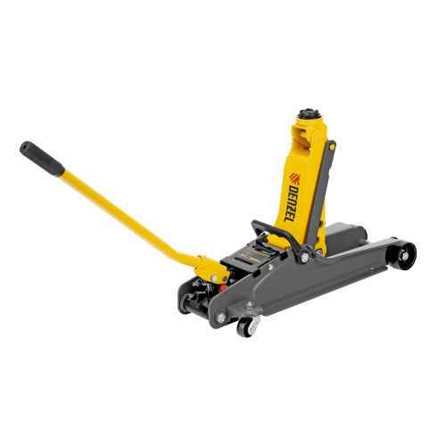 Домкрат гидравлический подкатной с фиксатором, 2,5 т,  85-385 мм, в пласт. кейсе Denzel купить в Москве с доставкой по всей России | ProtosMarket.ru